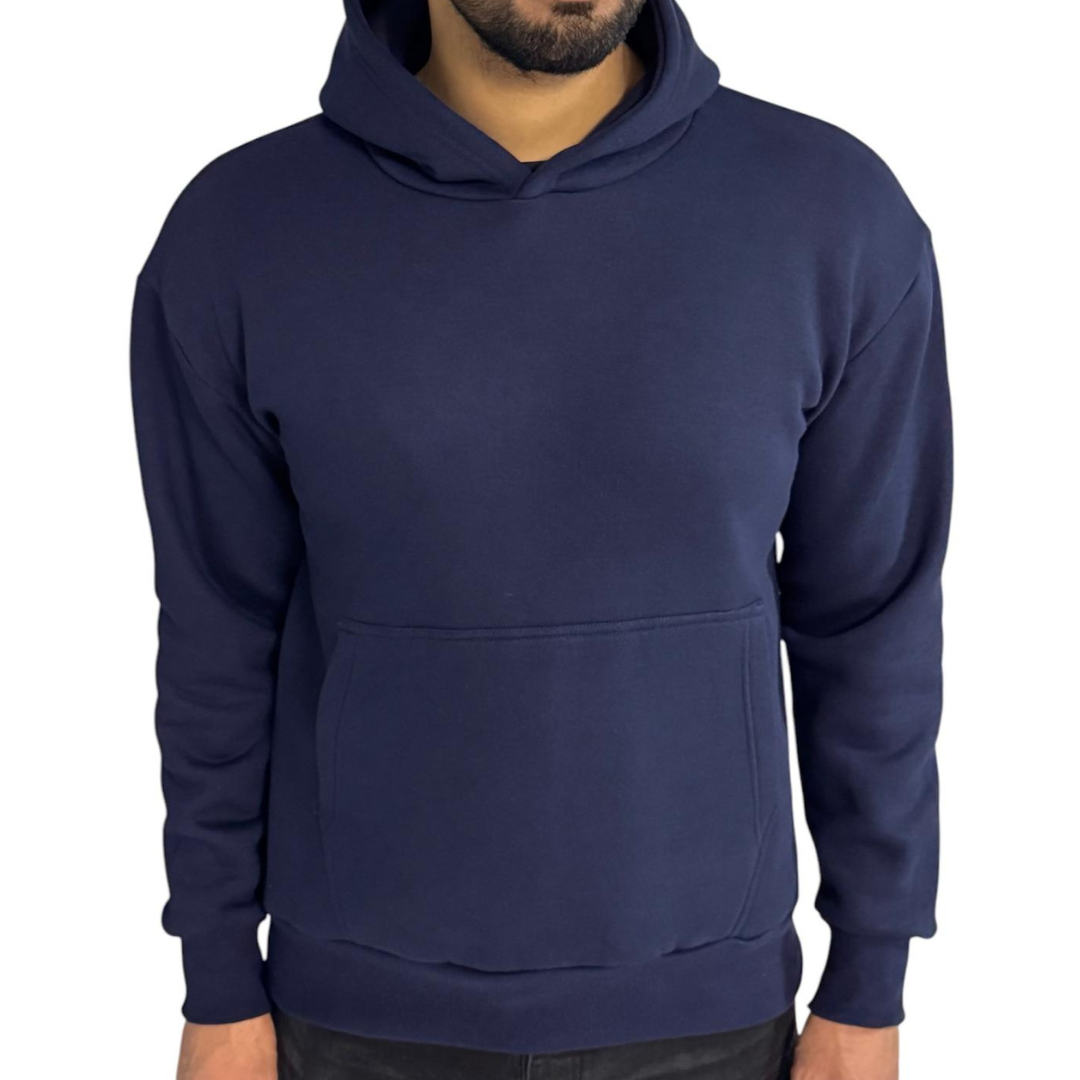 Blanco Hoodie Heavy Kwaliteit - Oranje - donkerblauw